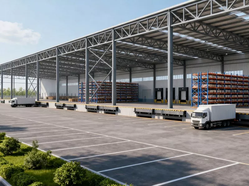 የአረብ ብረት መዋቅር የማሰራጨት ማዕከል ህንፃ የአረብ ብረት መዋቅር የማሰራጨት ማዕከል ህንፃ